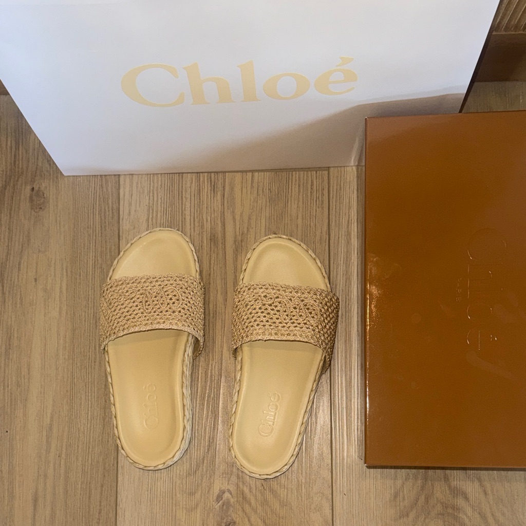 Brand New Chlo Isla Crocheted Raffia Sandals